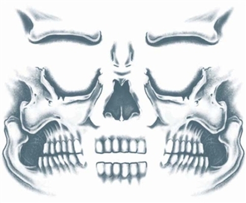 Skull Temporary Face Tattoo Skull Temporary Face Tattoo
