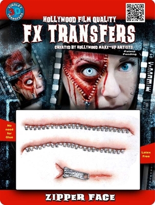Zipper Face 3D FX Transfers Zipper Face 3D FX Transfers