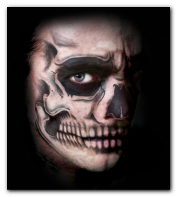 Skull Temporary Face Tattoo Skull Temporary Face Tattoo